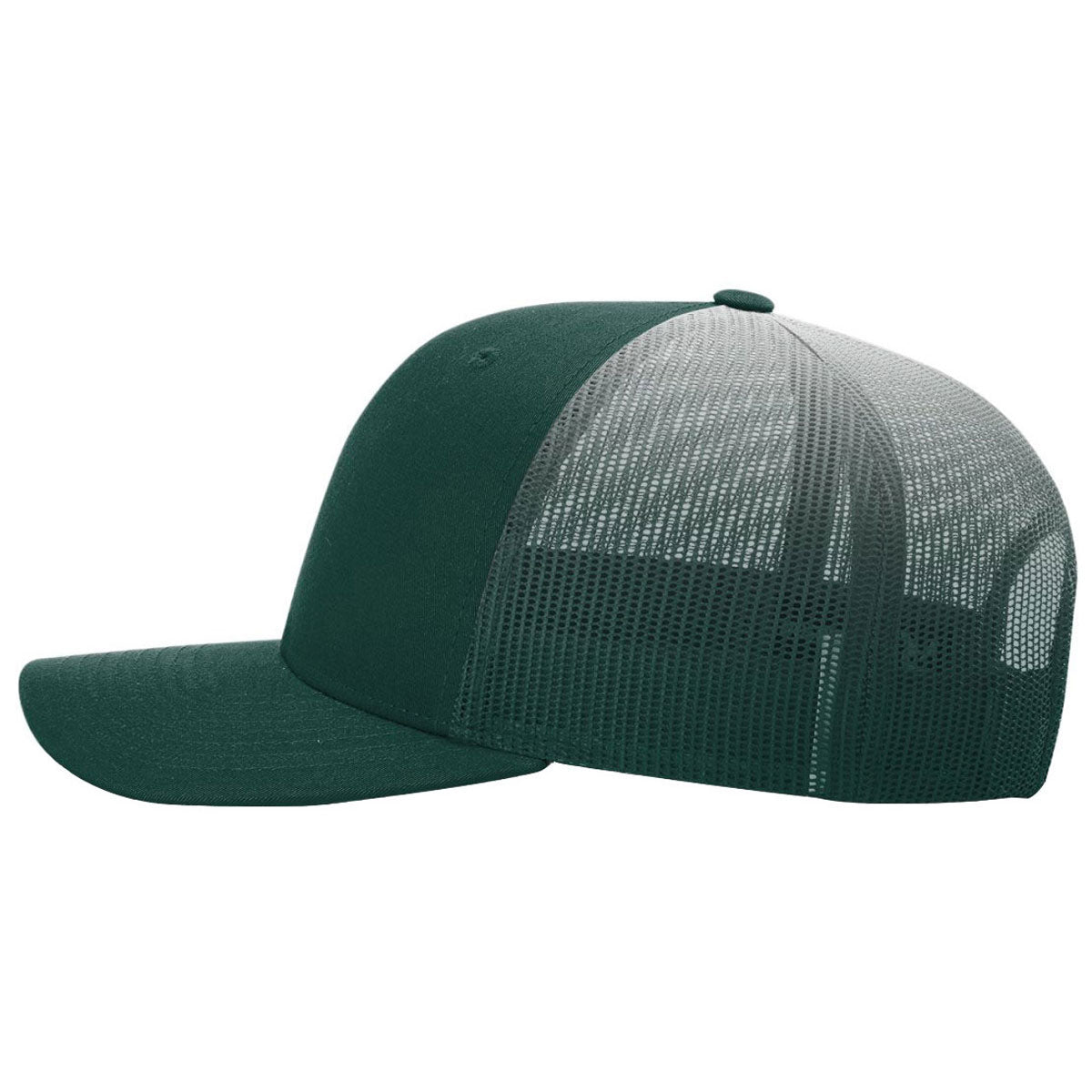 Richardson Dark Green/White Fade Printed Mesh Trucker Hat - Ideal for Outdoor Promotions