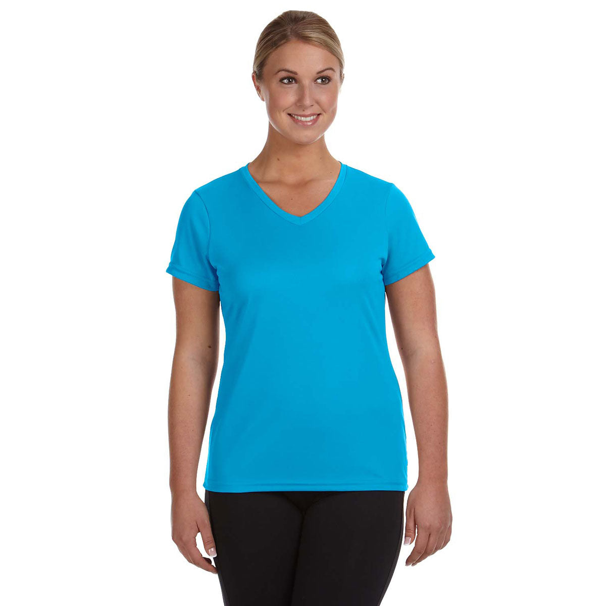 Augusta Sportswear Women's Power Blue Moisture-Wicking T-Shirt - A Must-Have for Active Ladies!