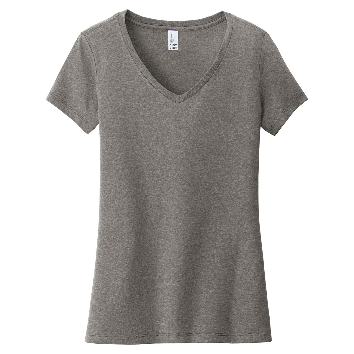 District Women's Grey Frost 'Very Important' V-Neck Tee
