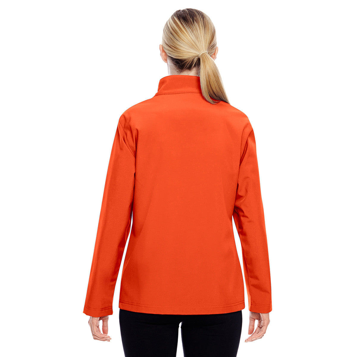Team 365 Women's Orange Sport Leader Soft Shell Jacket - A Fashionable Must-Have!