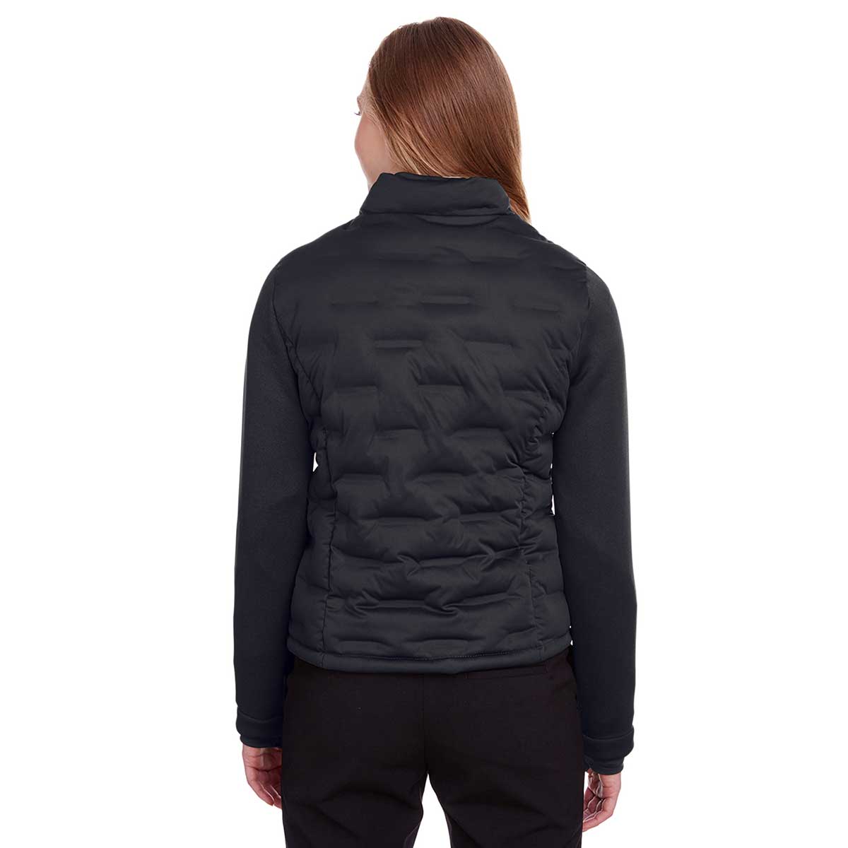North End Women's Stunning Black/Black/Carbon Pioneer Hybrid Bomber Jacket
