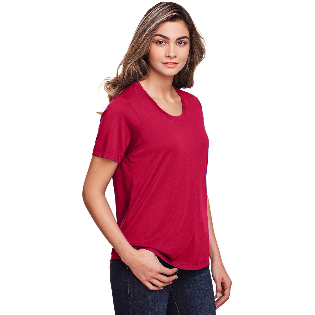 Core 365 Women's Stunning Red Fusion ChromaSoft Performance T-Shirt