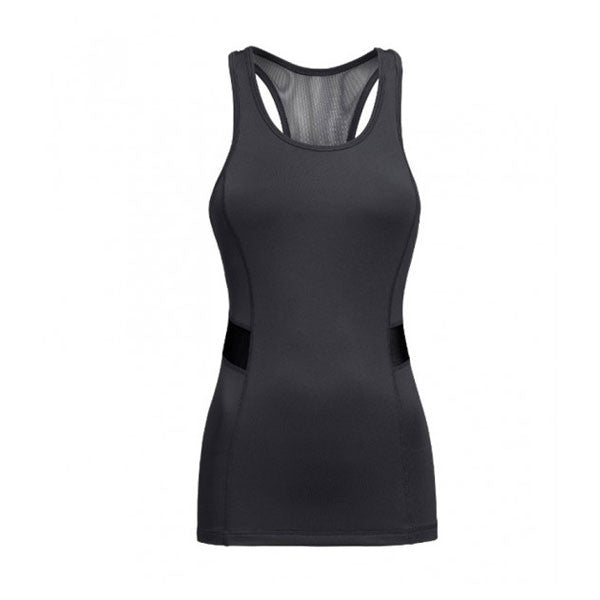 Expert Women's Black Mesh Panel Racerback - The Ultimate Workout Top