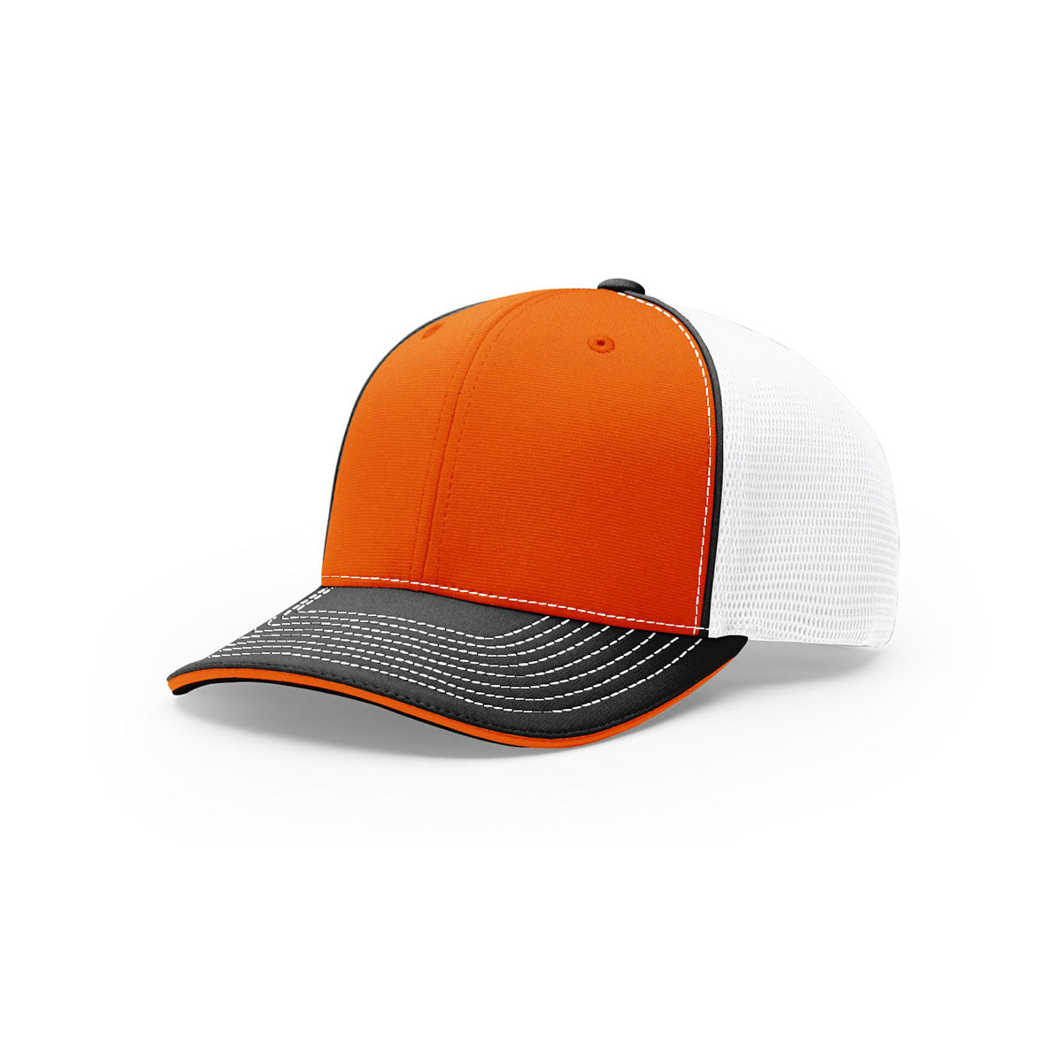 Richardson's Dynamic Tri-Color R-Flex Cap: Orange, White & Black for On-Field Excellence