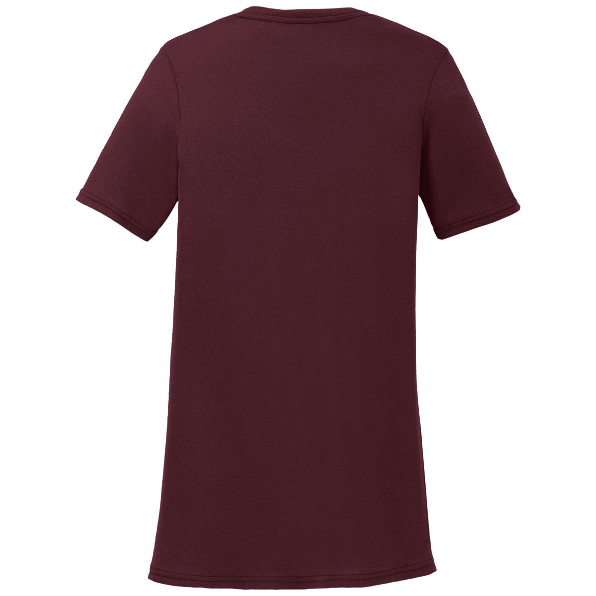 Port & Company Women's Stunning Maroon Athletic Performance Blend V-Neck Tee