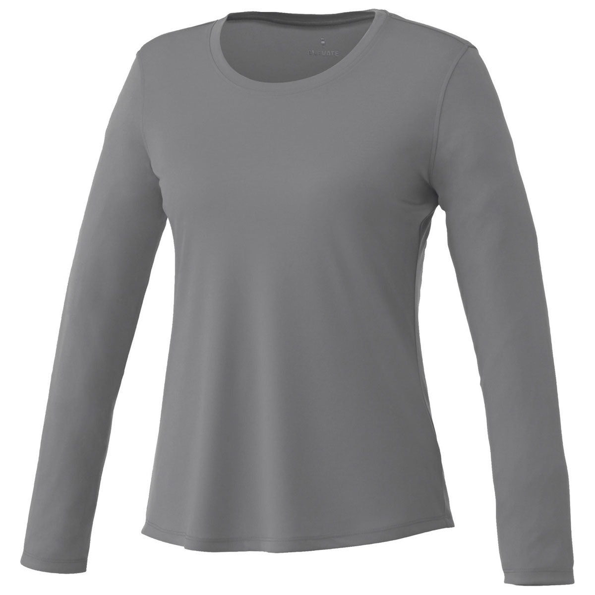 Elevate Women's Stylish Steel Grey Parima Long Sleeve Tech Tee