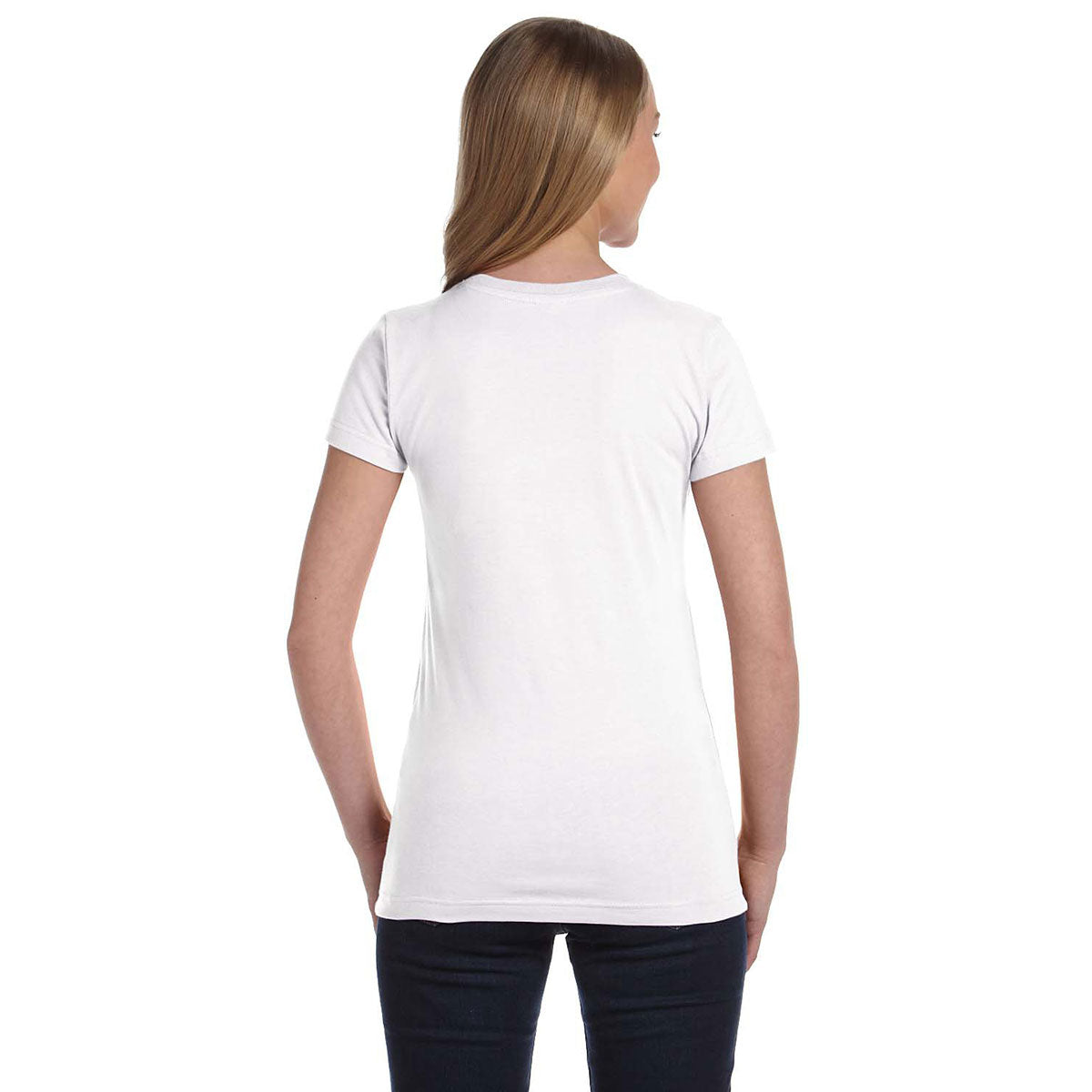 LAT Women's White Junior Fit Super-Soft Jersey T-Shirt: Ideal for Brand Promotion