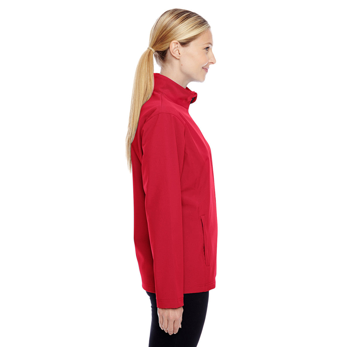 Team 365 Women's Red Leader Fashionable Soft Shell Sports Jacket