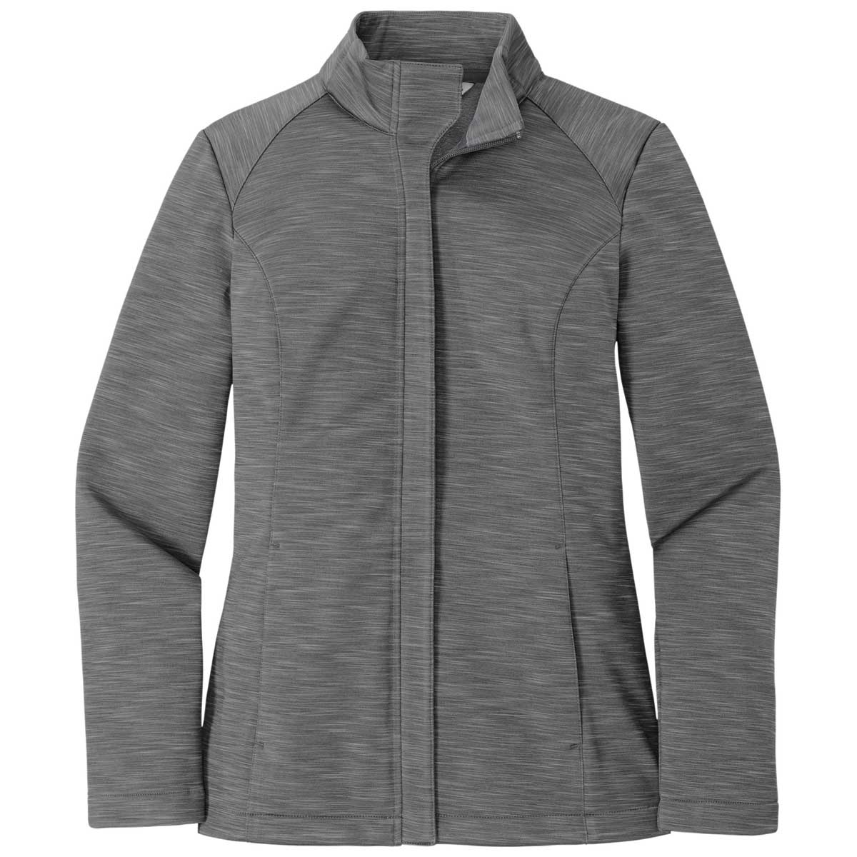 Port Authority Women's Graphite Heather Stream Soft Shell Jacket - A Stylish Outdoor Essential