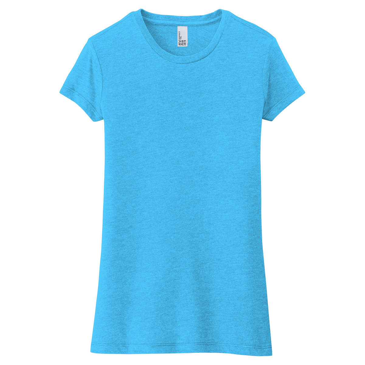 District Women's Stunning Turquoise Frost Fitted Tri Tee - A Fashion Must-Have!