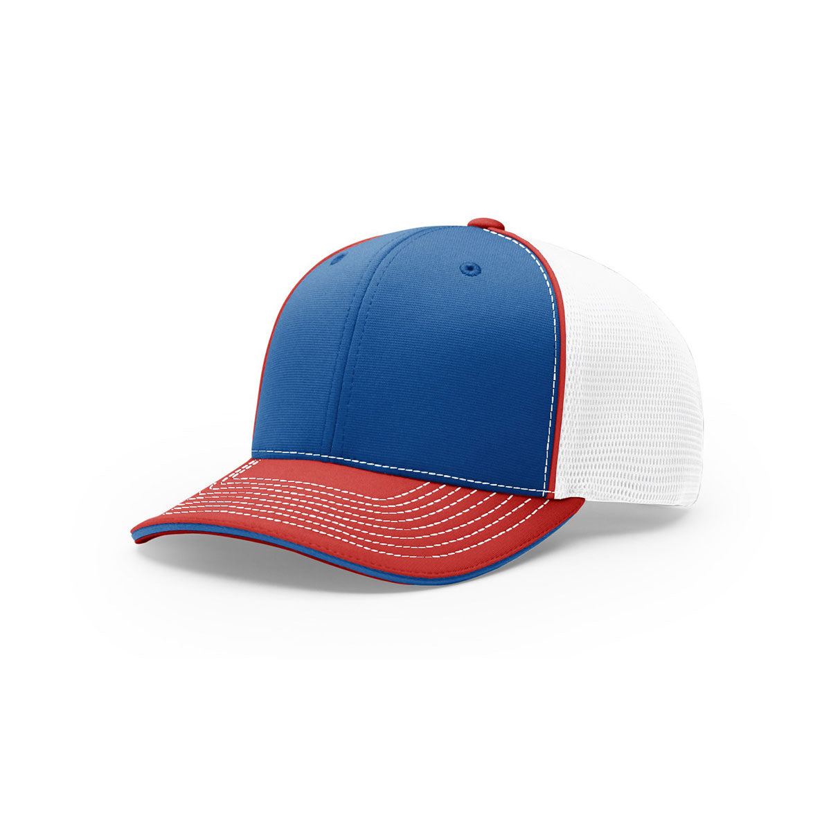 Richardson Royal/White/Red On-Field Tri-Color R-Flex Pulse SportMesh Cap - A Stylish Sports Essential