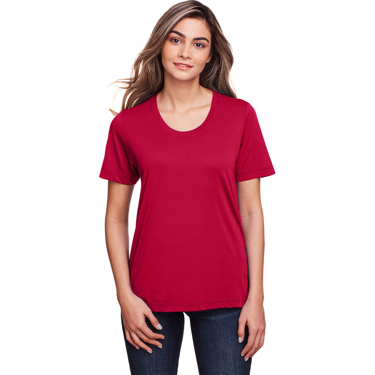 Core 365 Women's Stunning Red Fusion ChromaSoft Performance T-Shirt