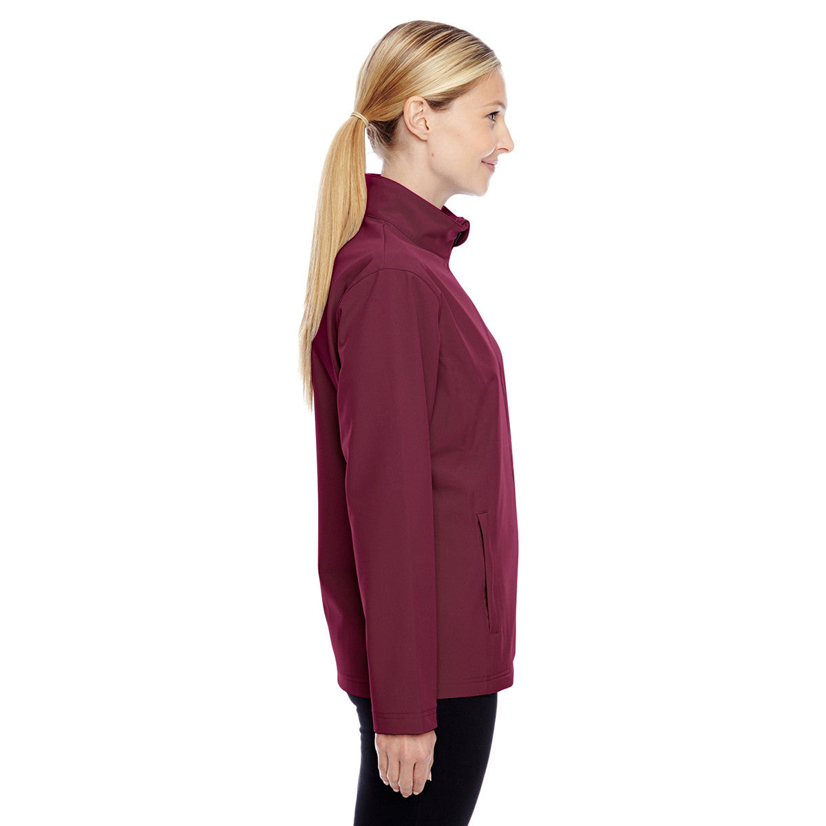 Team 365 Women's Maroon Sporty Leader Soft Shell Jacket - A Fashion and Function Powerhouse!