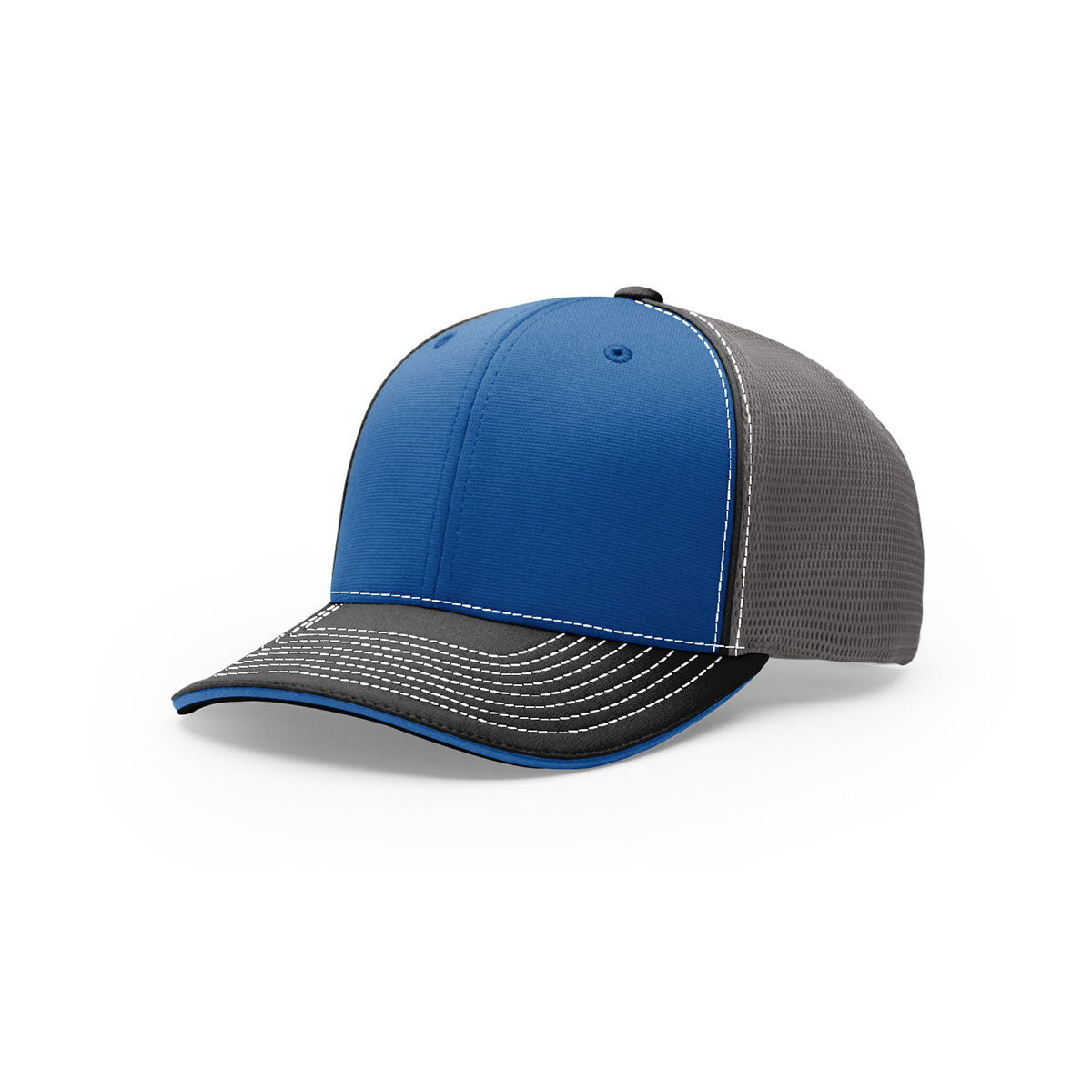 Richardson Royal/Charcoal/Black On-Field Tri-Color R-Flex Pulse SportMesh Cap - A Winning Style!