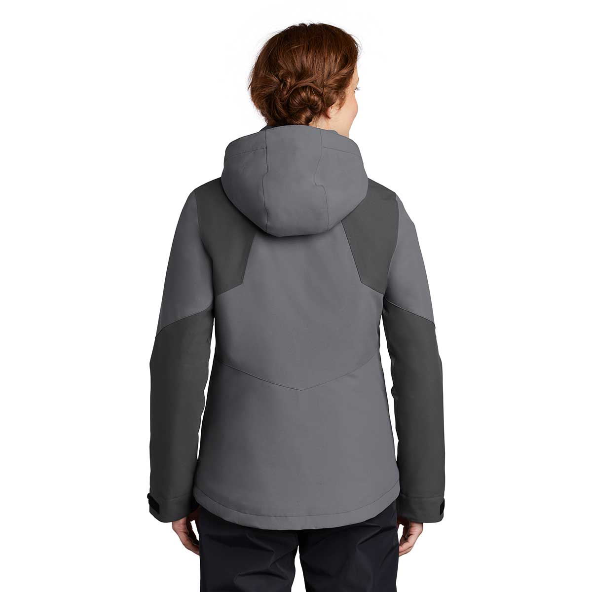 Port Authority Women's Shadow Grey/Storm Grey Insulated Waterproof Tech Jacket - Ideal for Outdoor Work