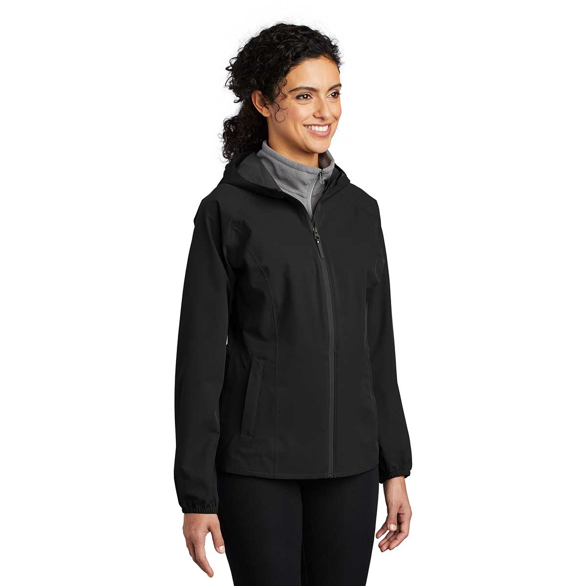 Port Authority Women's Stunning Deep Black Essential Rain Jacket