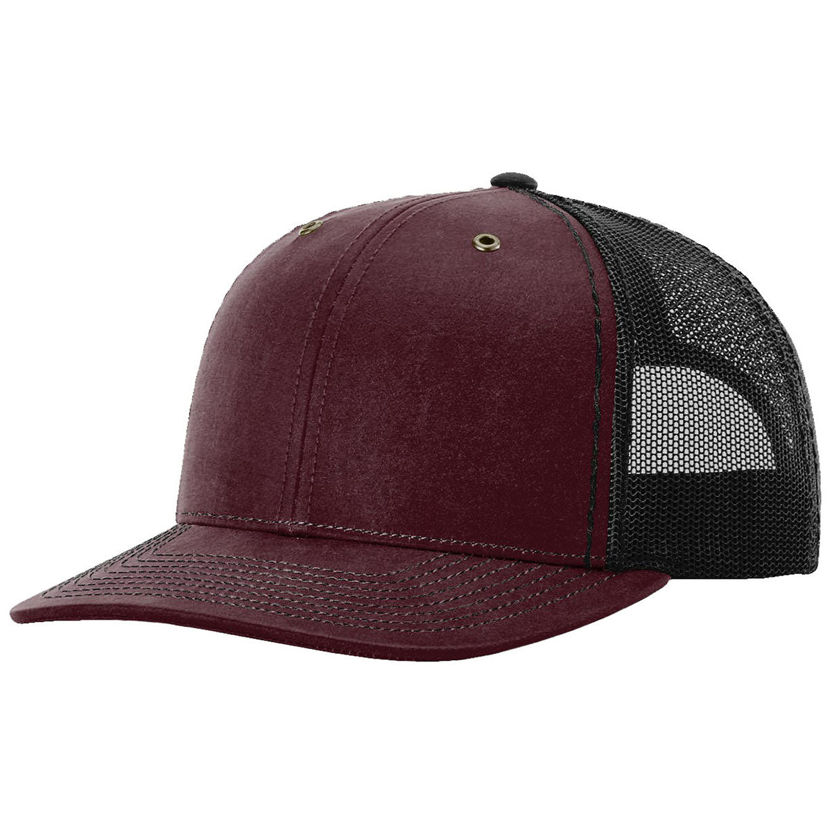 Richardson Burgundy & Black Split Fremont Trucker Hat: A Branding Essential