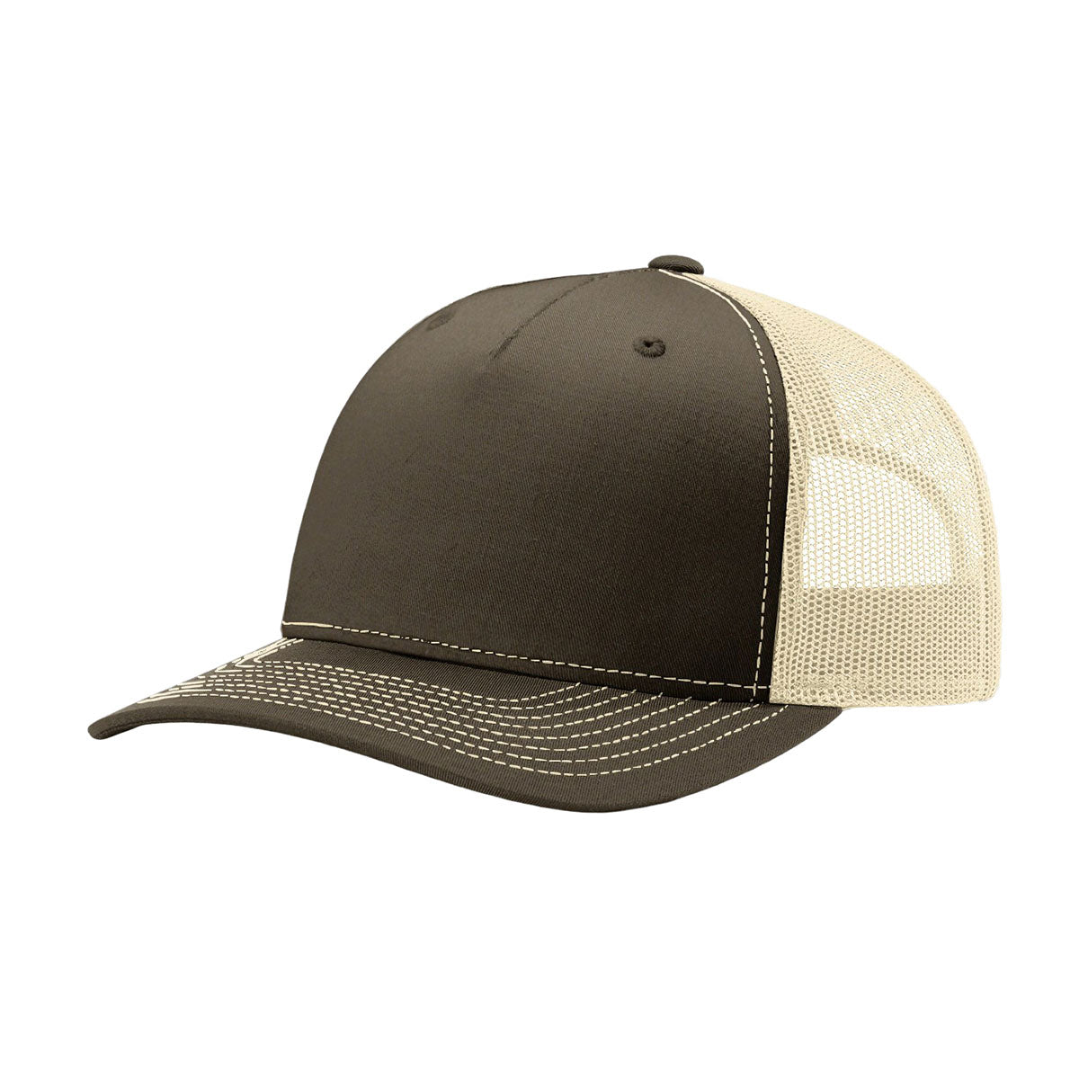 Richardson Chocolate Chip/Birch Five - Panel Customizable Trucker Cap