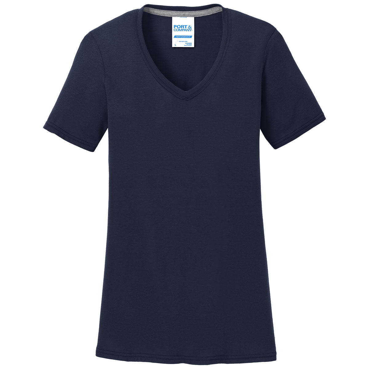 Port & Company Women's Alluring Deep Navy Performance Blend V-Neck Tee