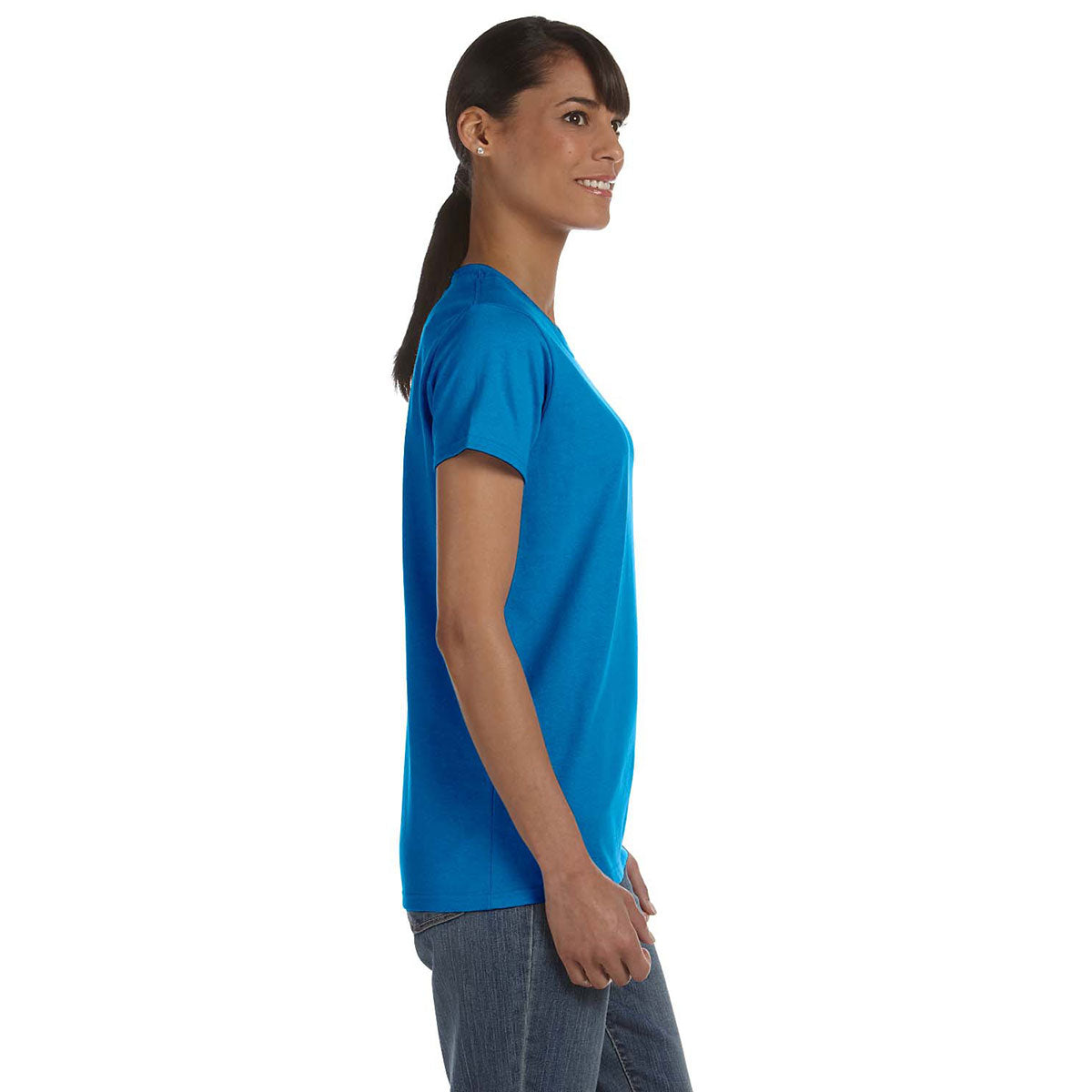 Gildan Women's Sapphire 5.3 oz. Custom-Printed T-Shirt