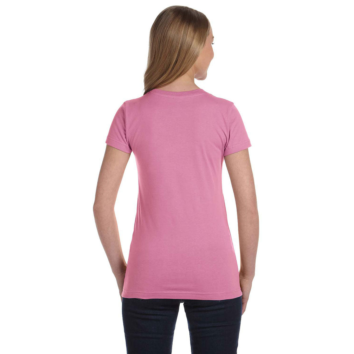 LAT Women's Pink Junior Fit Fine Jersey T-Shirt: A Stylish Marketing Essential