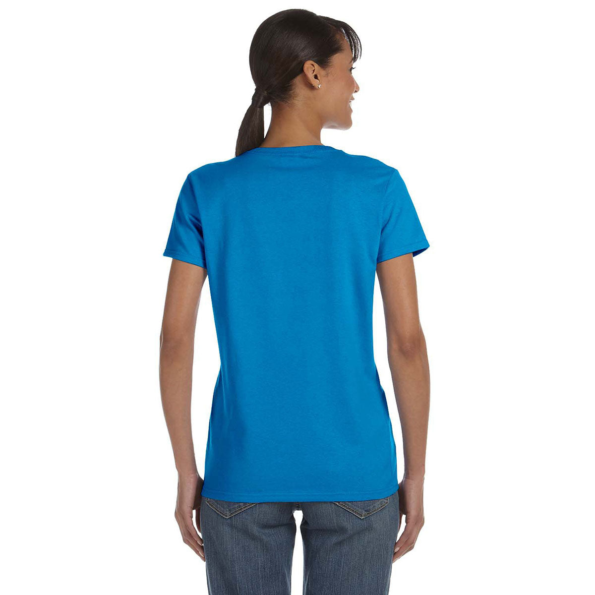 Gildan Women's Sapphire 5.3 oz. Custom-Printed T-Shirt