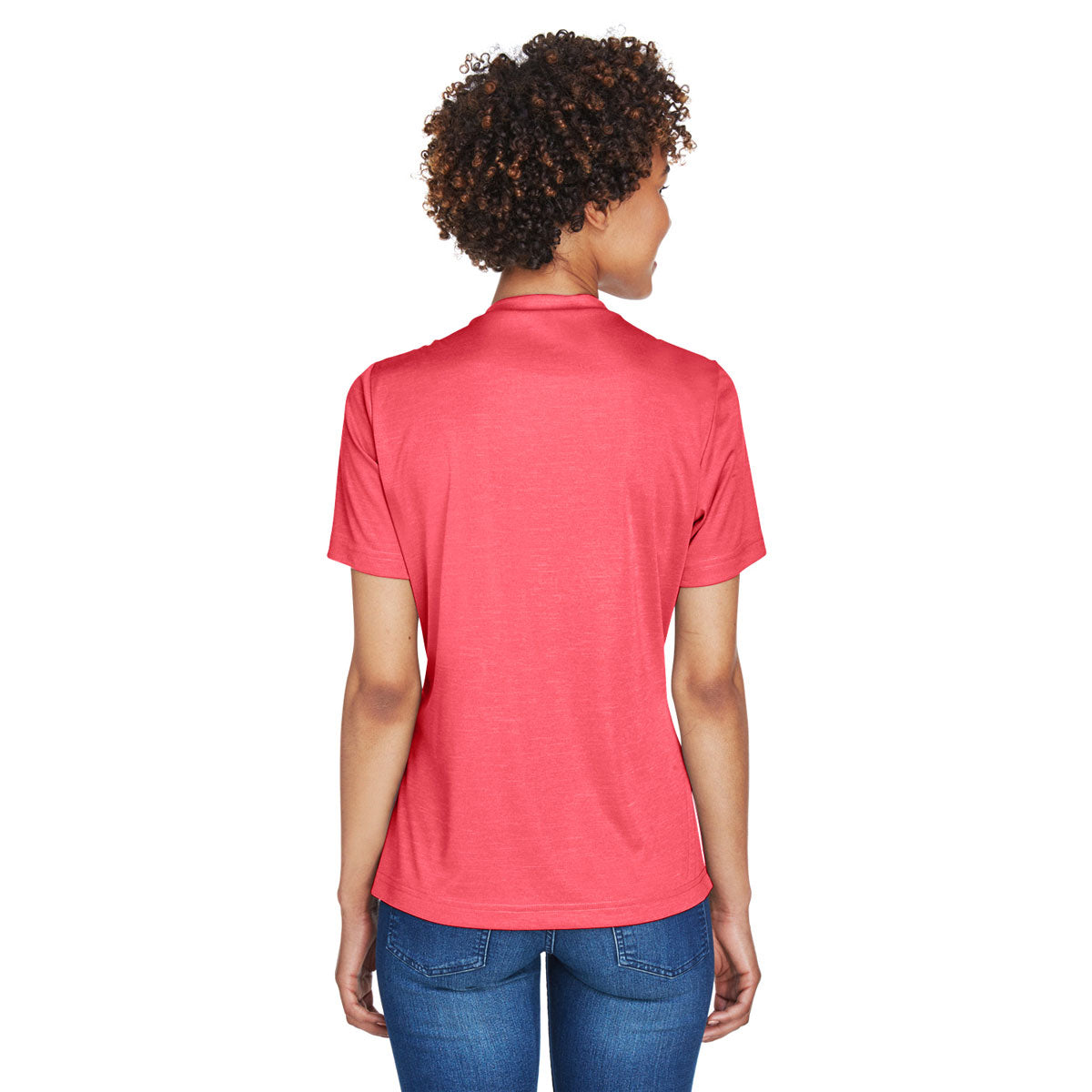 Team 365 Women's Performance Red Heather Zone Sonic T-Shirt