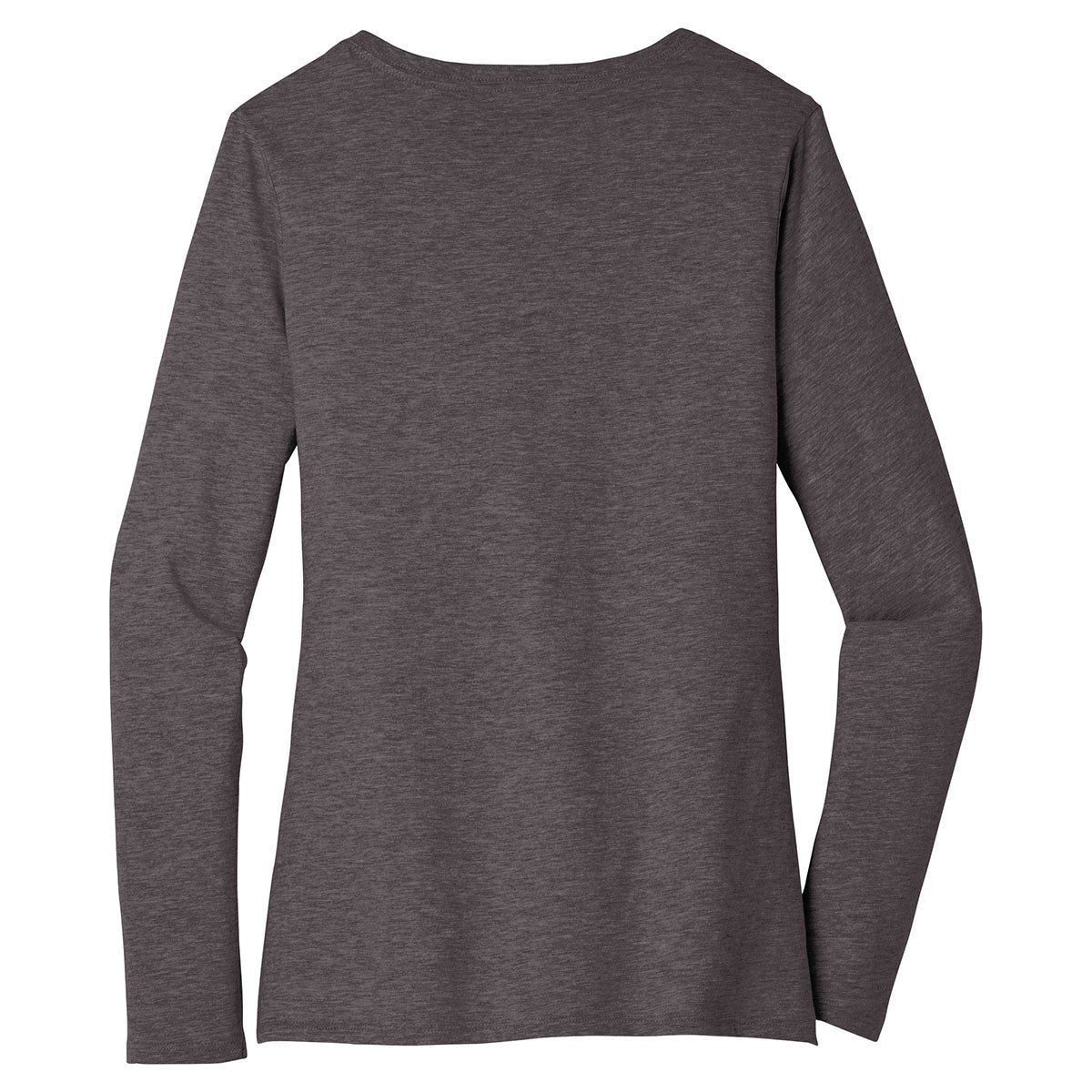District Women's Charcoal Heathered Long Sleeve V-Neck VIP Tee