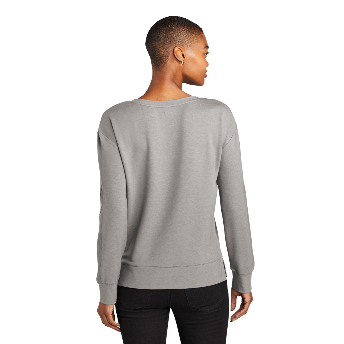 OGIO Women's Stylish Petrol Grey Heather Luuma Flex Long Sleeve V-Neck Shirt