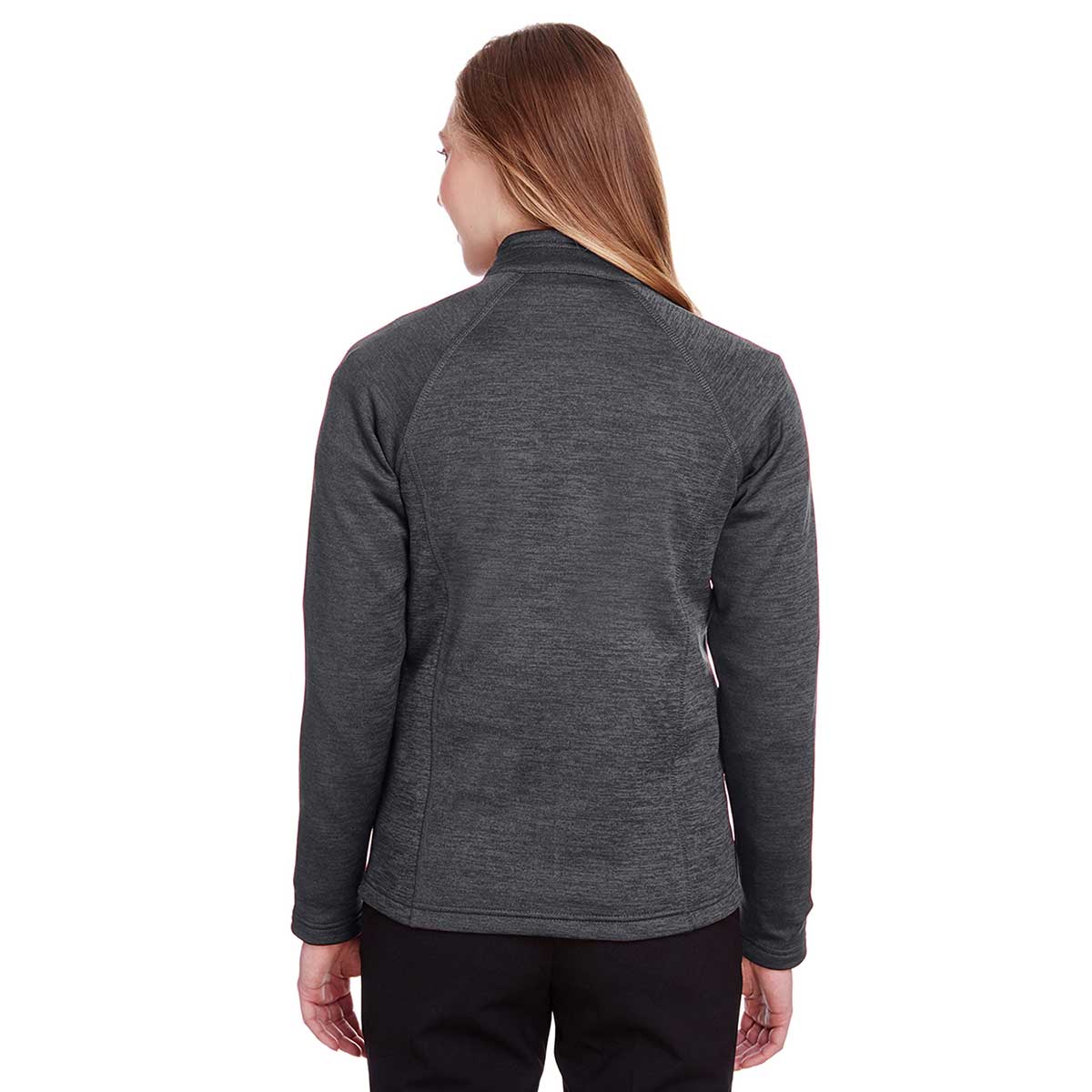 North End Women's Stunning Black Heather/Orange Soda Flux 2.0 Full-Zip Jacket