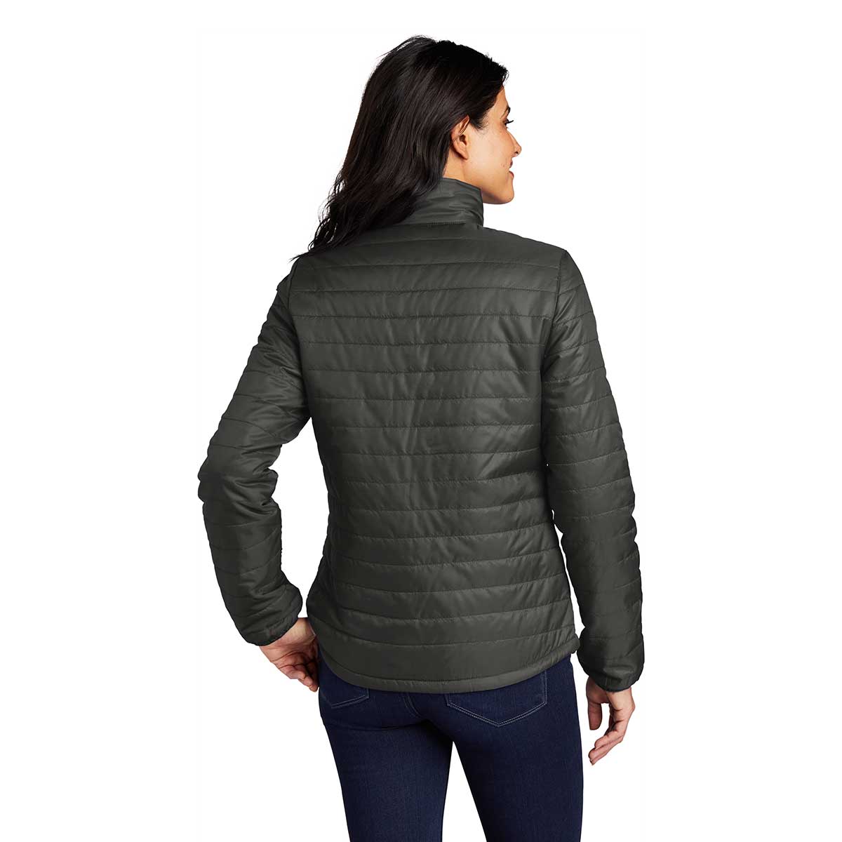 Port Authority Women's Stylish Sterling Grey/Graphite Packable Puffy Jacket
