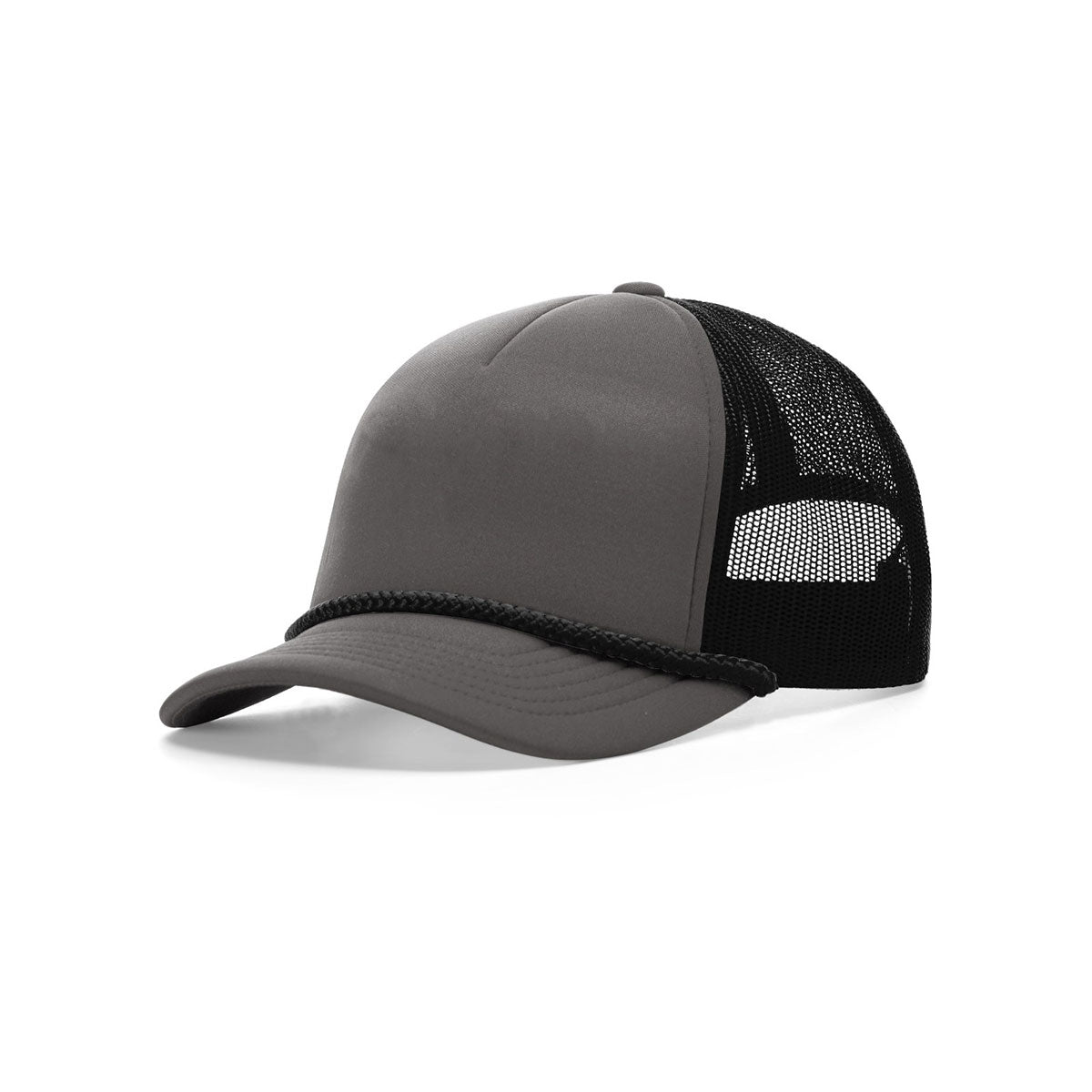 Richardson Charcoal/Black Mesh Back Low Pro Foamie Trucker Hat - Show Your Team Spirit!