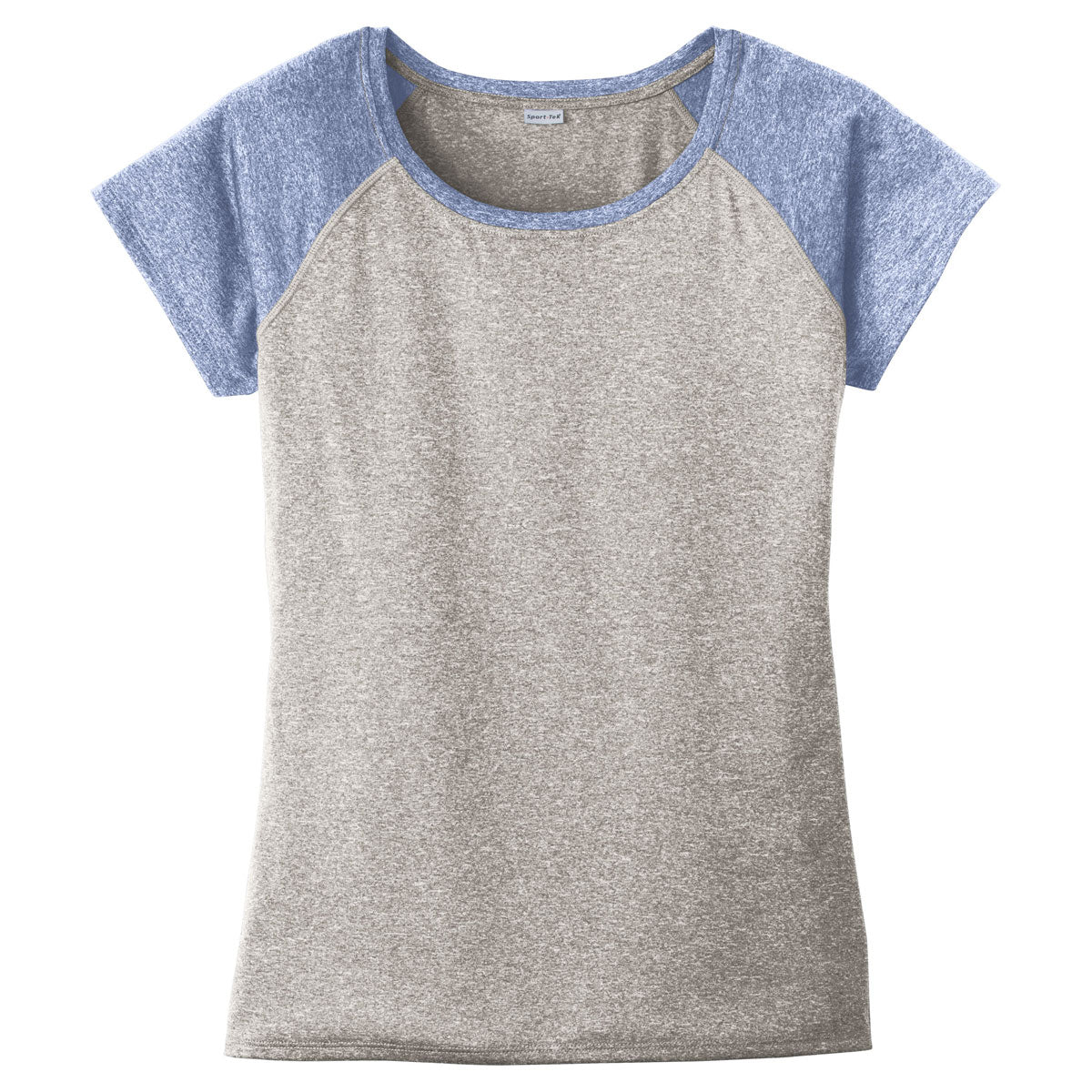 Sport-Tek Women's True Navy Heather-On-Heather Contender Scoop Neck Tee - A Fashionable Corporate Essential