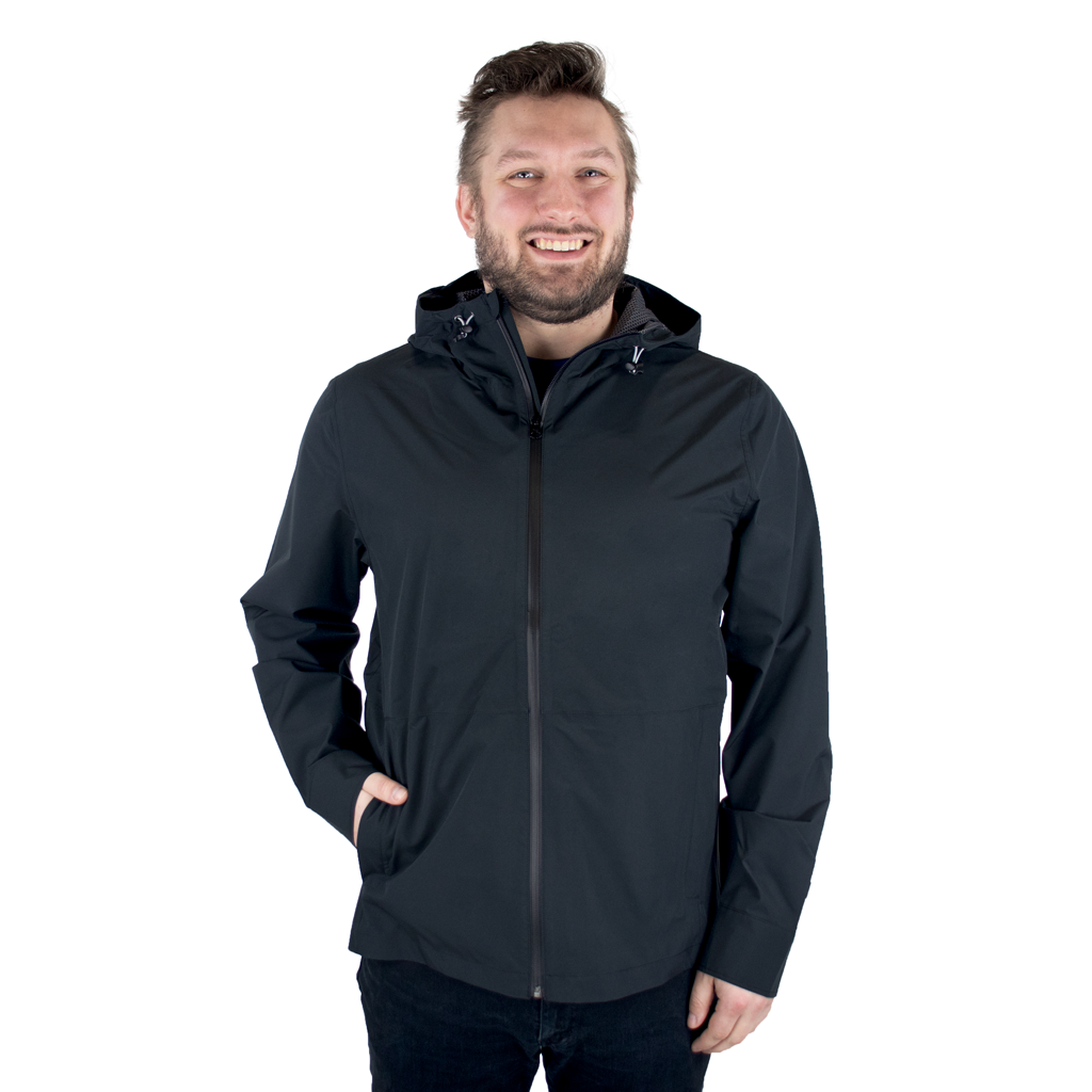 Zusa Men's Stylish Black North Shore Rain Jacket - The Ultimate Weather Defender
