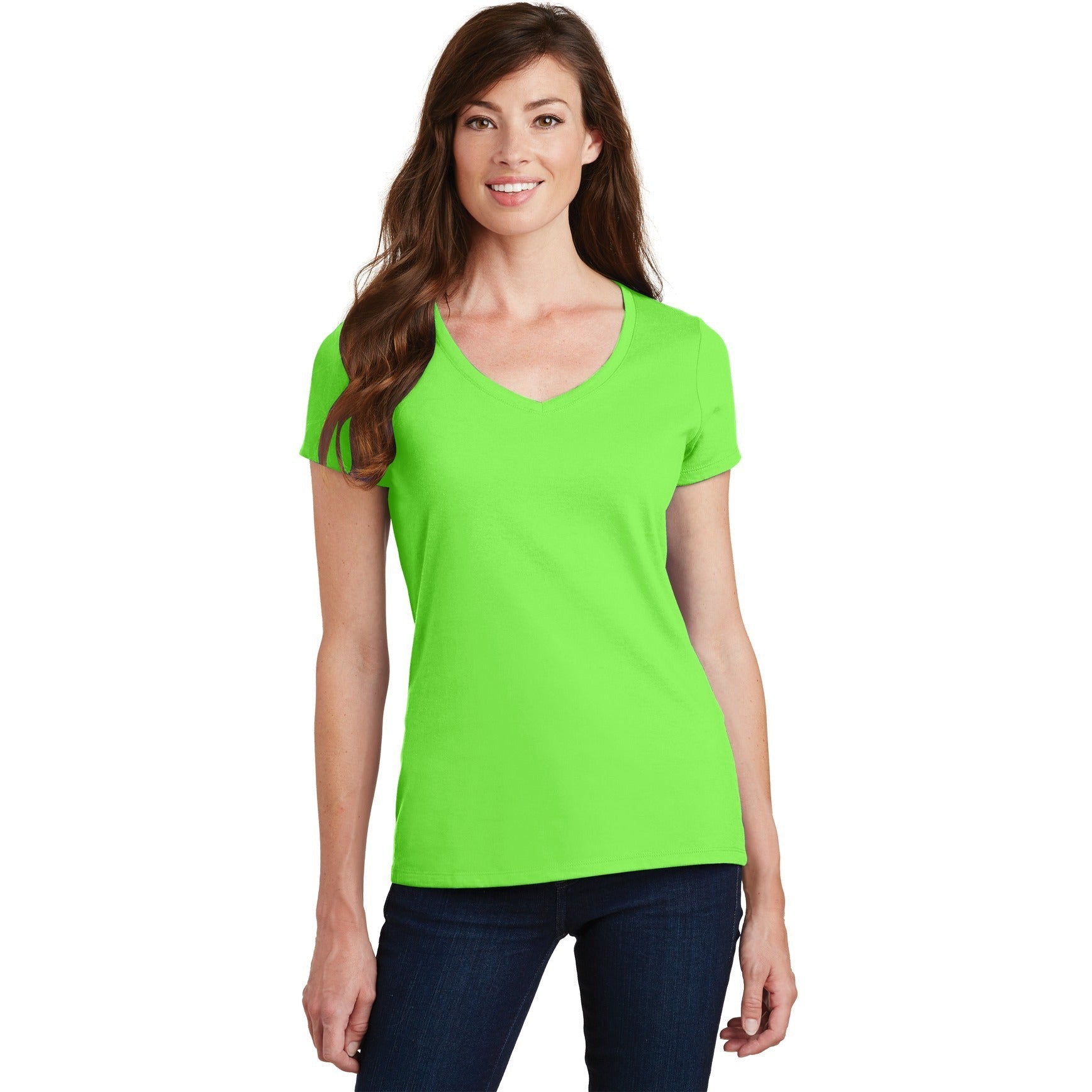 Hurry! Limited Stock - Port & Company Ladies' Favorite V-Neck Tee on Closeout