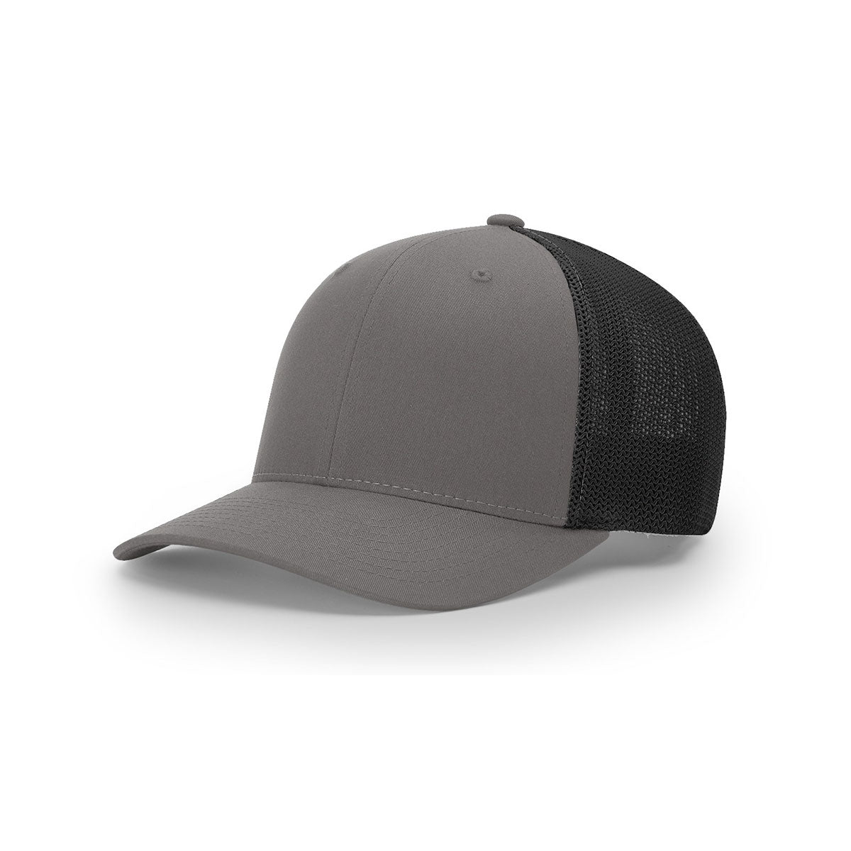 Richardson Charcoal/Black Mesh Back Split Trucker R-Flex Hat: Brand Your Way!