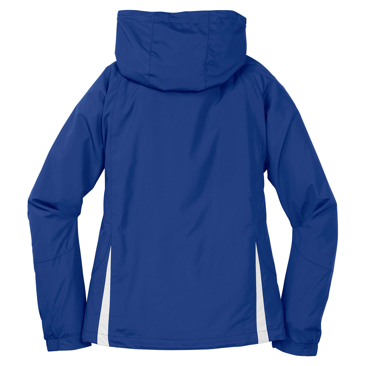 Sport-Tek Women's True Royal/White Colorblock Hooded Raglan Jacket - A Stylish and Functional Must-Have!