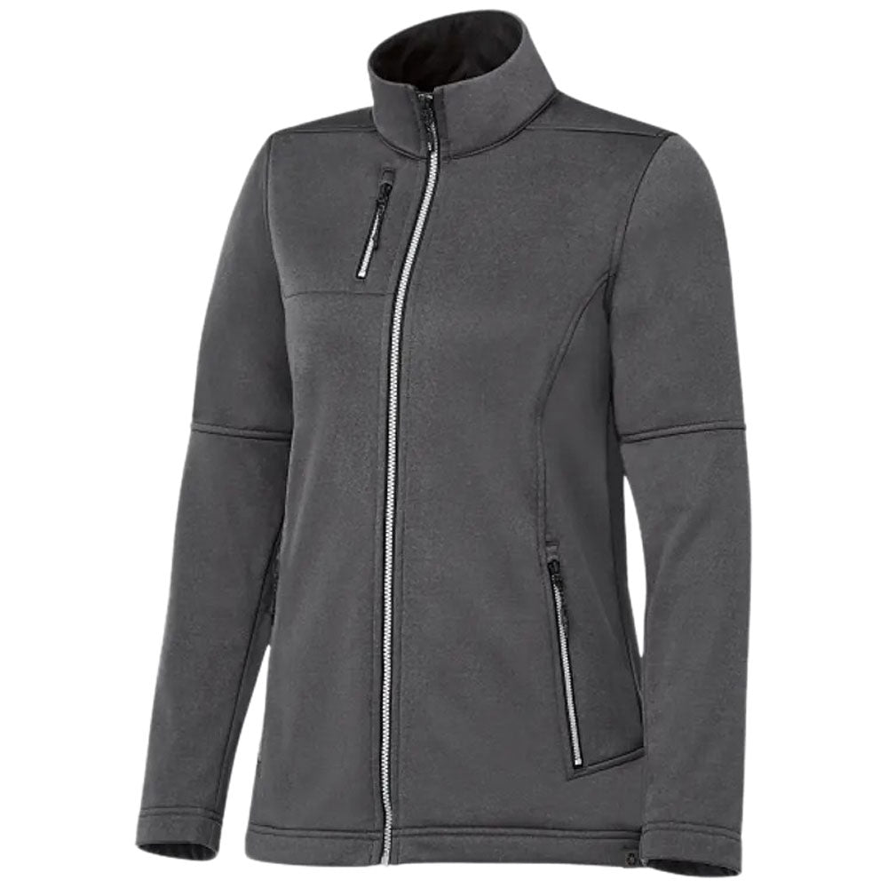 Elevate Women's Stylish Heather Dark Charcoal Joris Eco Softshell Jacket