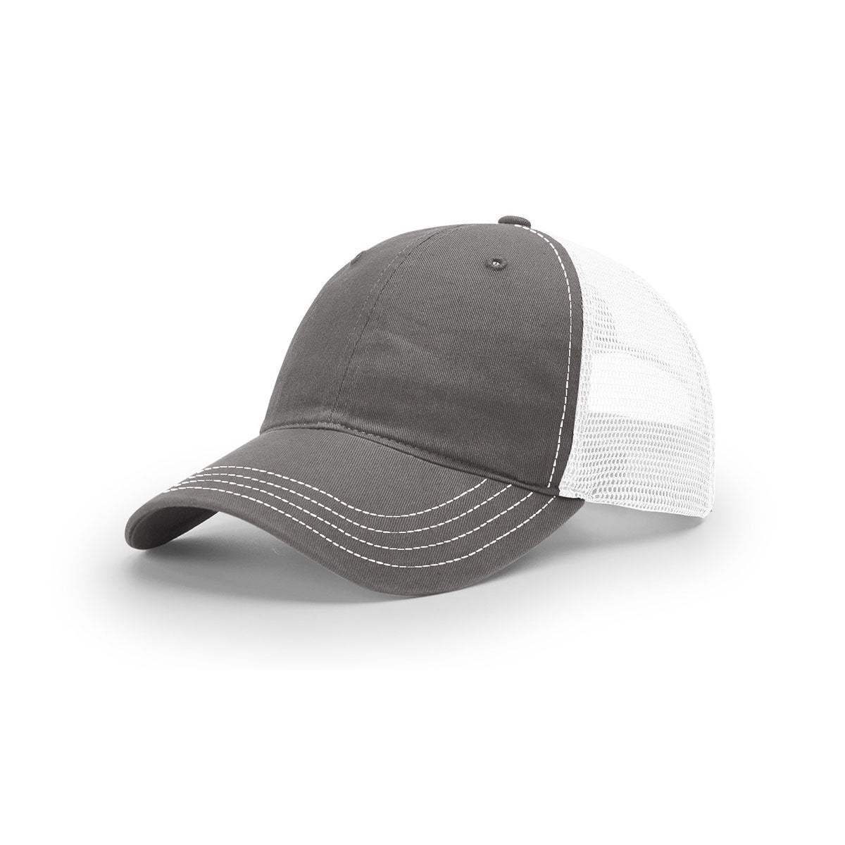 Richardson Women's Charcoal/White Garment-Washed Stylish Trucker Hat