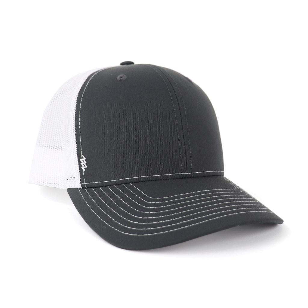 Zusa Charcoal/White Open Road Trucker Cap: Eco-Friendly Style