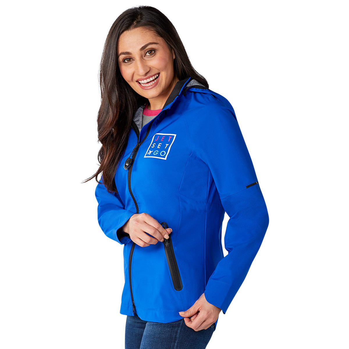 Elevate Women's Royal Oracle Softshell Jacket - A Fashionable Weather Shield