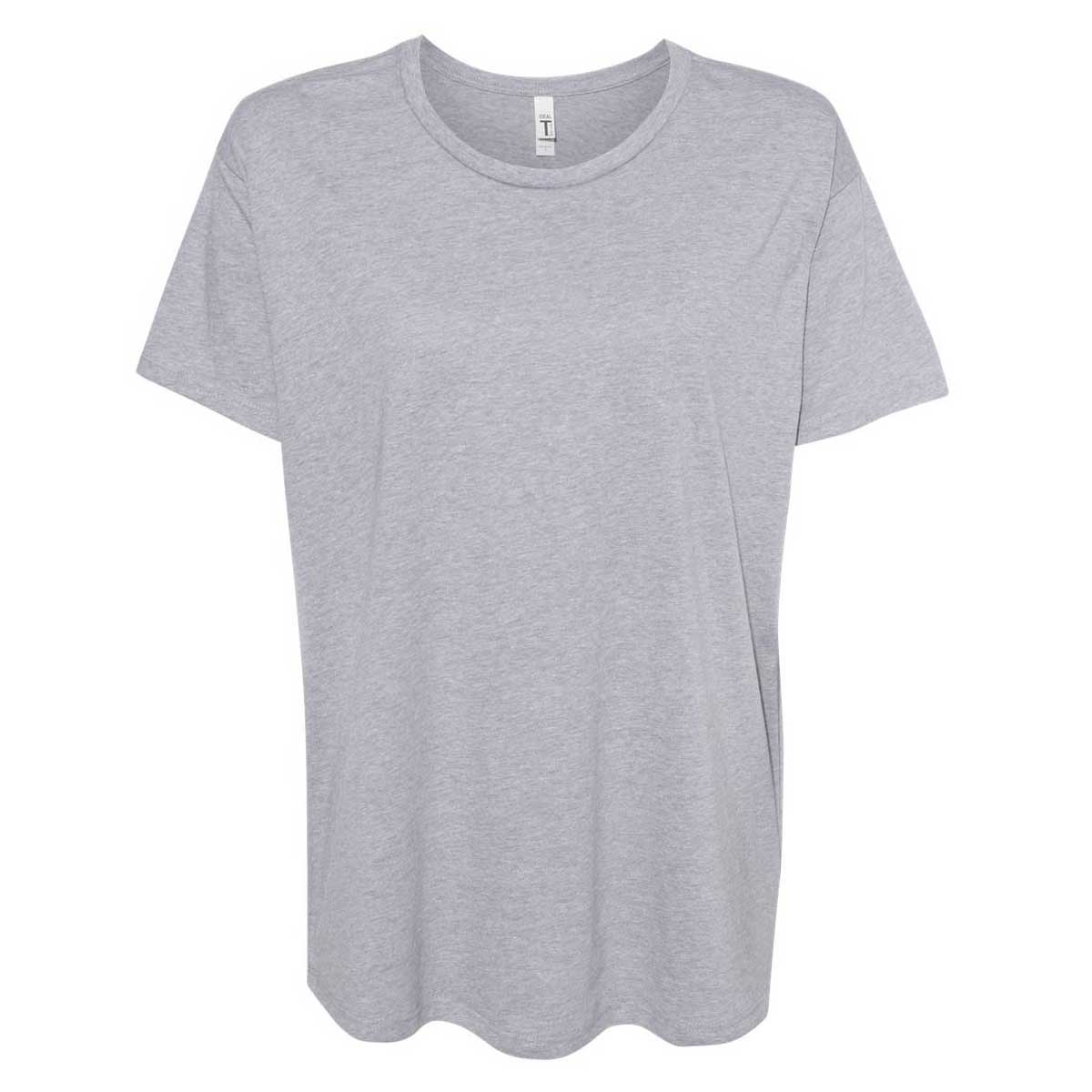 Next Level Women's Heather Grey Ideal Flow Tee - The Perfect Comfort Tee