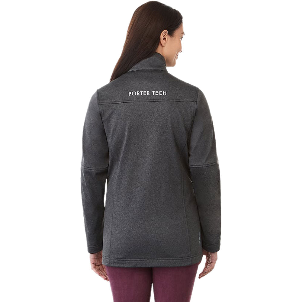 Elevate Women's Stylish Heather Dark Charcoal Joris Eco Softshell Jacket
