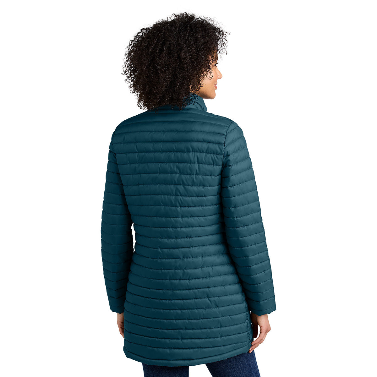 Eddie Bauer Women's Stunning Adriatic Blue Packable Quilted Full-Zip Jacket