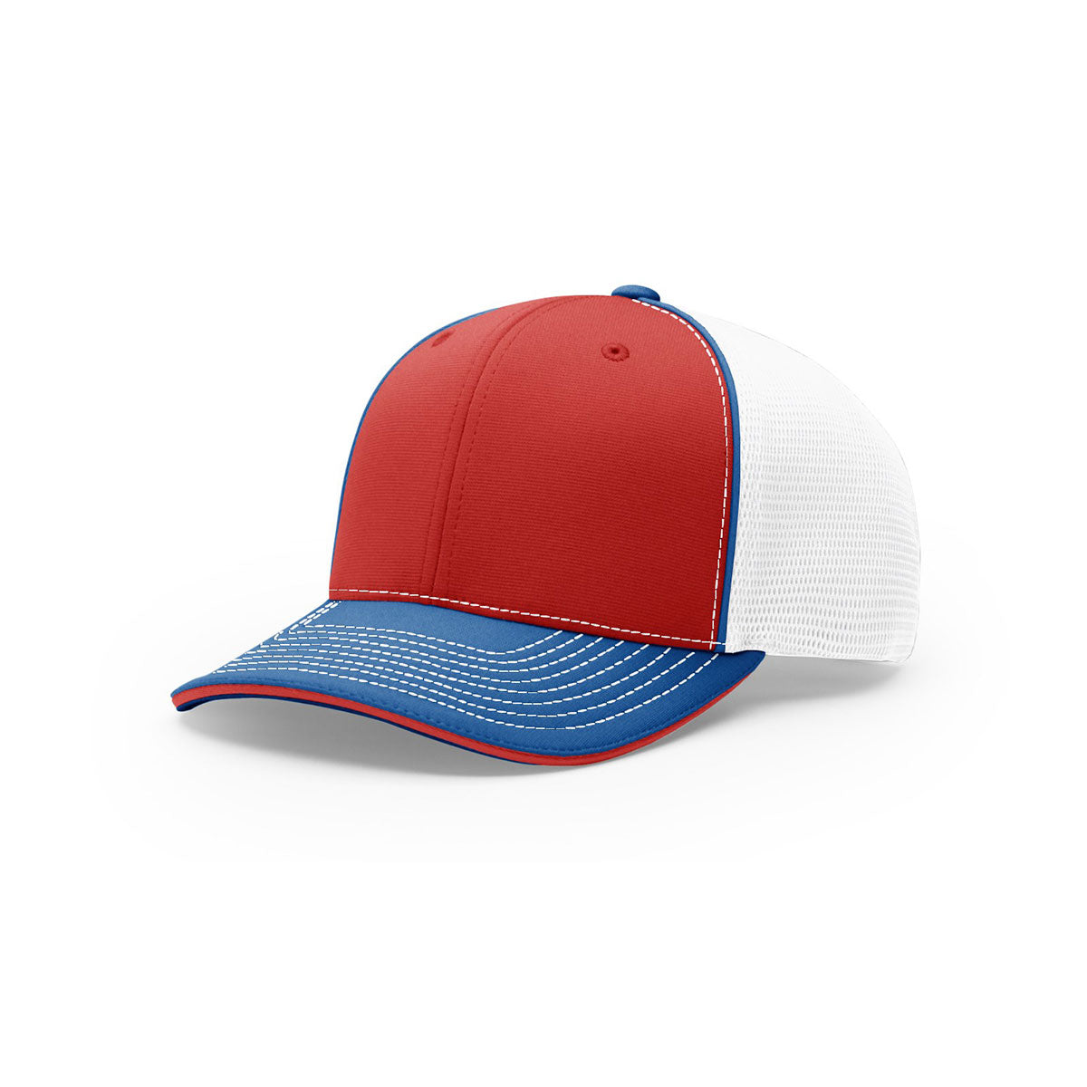 Richardson's Stunning Red/White/Royal On-Field Tri-Color Pulse SportMesh R-Flex Cap