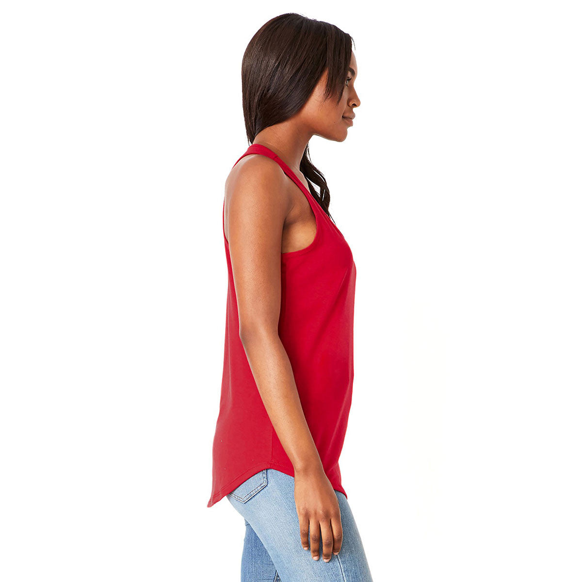 Next Level Women's Stunning Red Gathered Racerback Tank