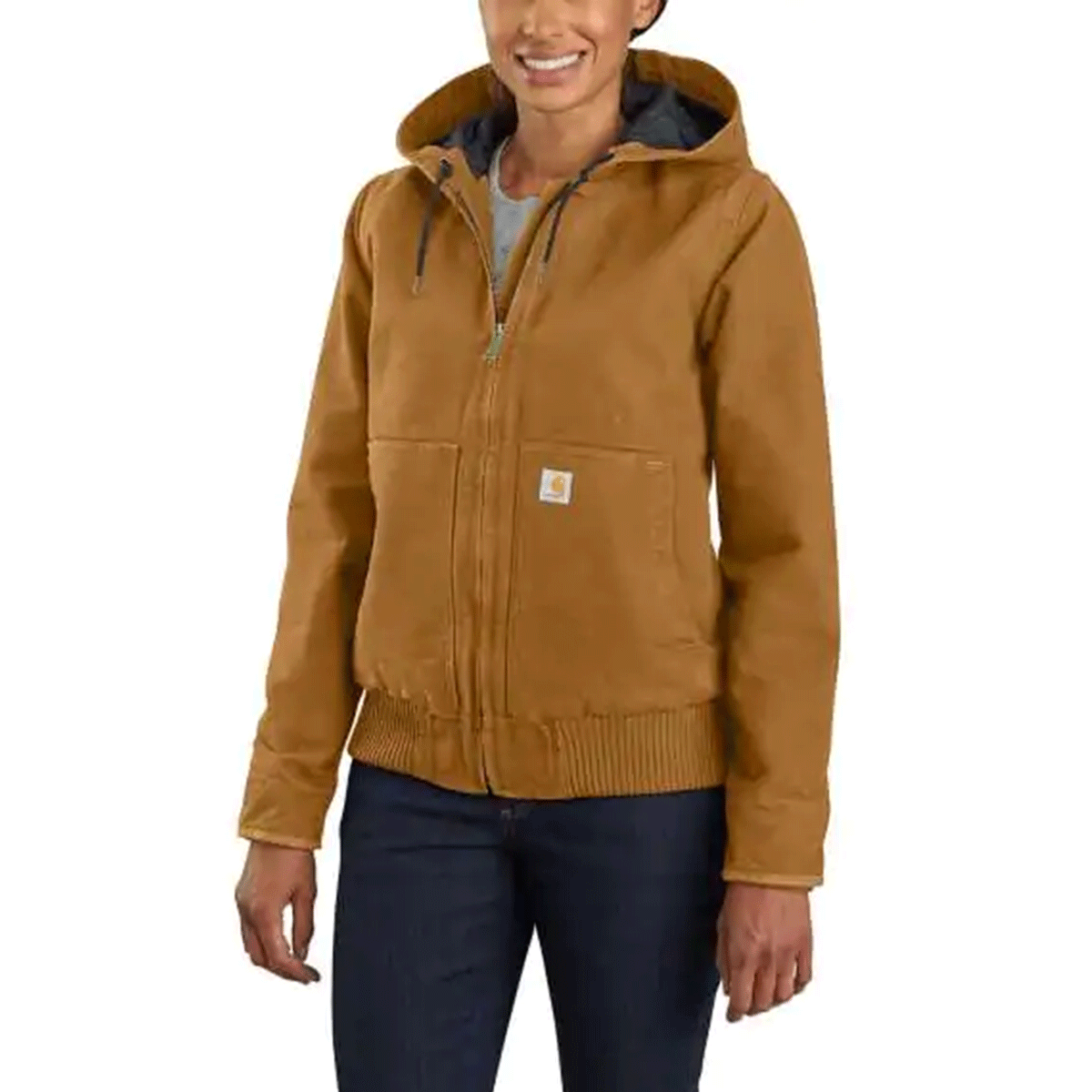 Carhartt Women's Brown Washed Duck Active Jacket - Stylish & Warm