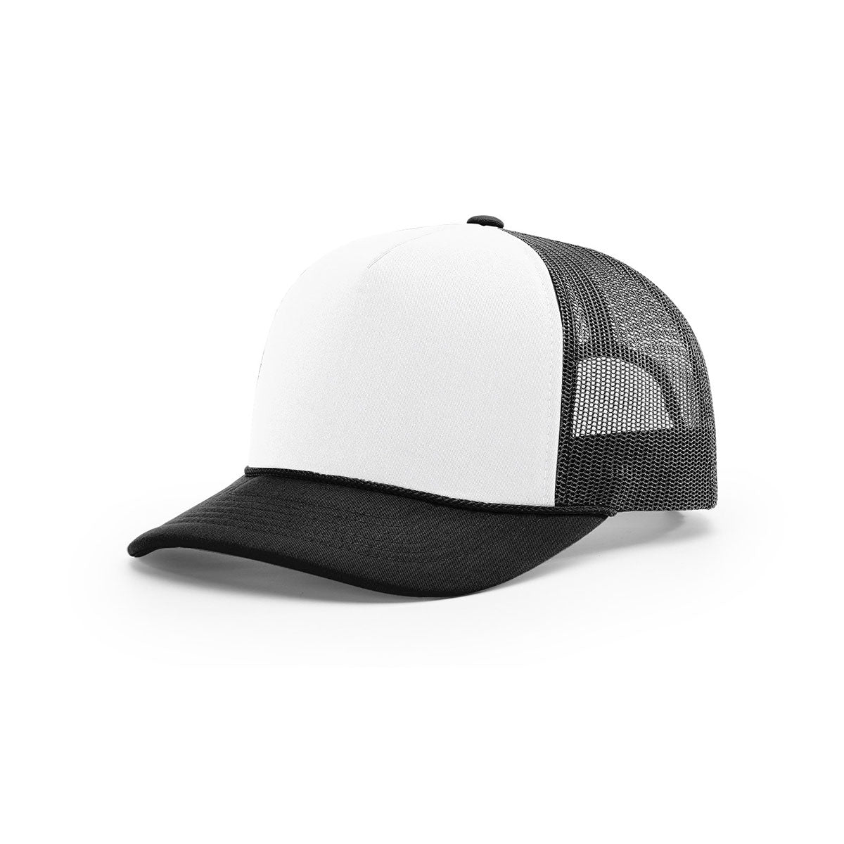 Richardson Premium White/Black Mesh Back Alternate Foamie Trucker Hat - Customizable Style!
