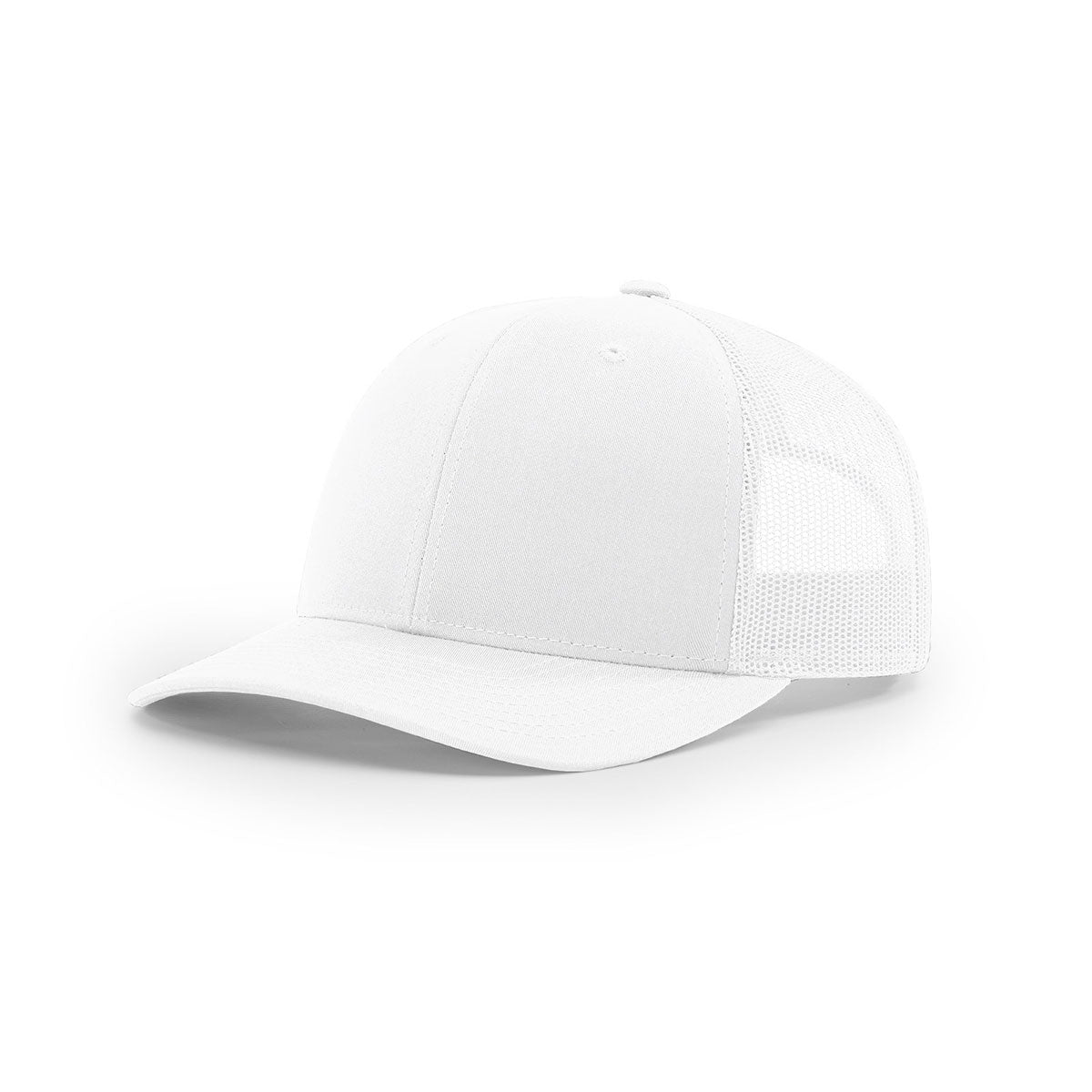 Richardson's Stunning White Mesh Back Solid Trucker Hat
