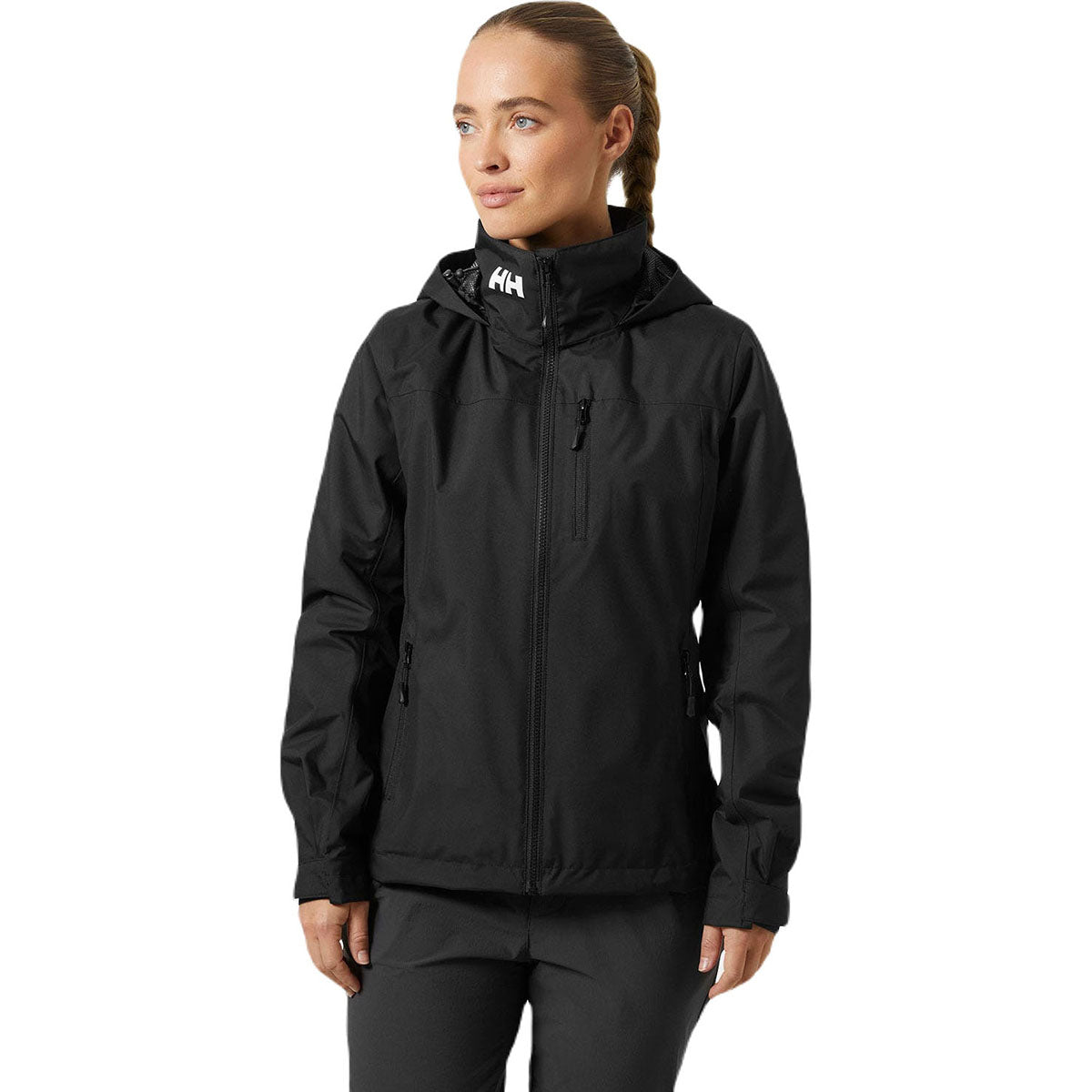 Helly Hansen Women's Stunning Black Crew Hooded Midlayer Jacket 2.0